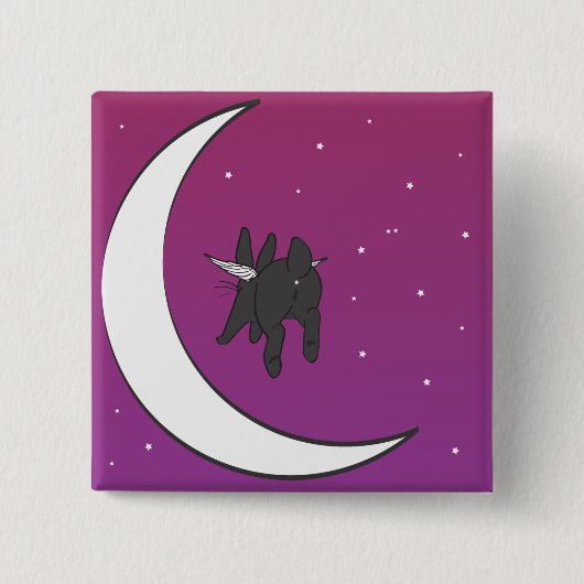 OVER DE MOON VIERKANTE BUTTON 5,1 CM (Voorkant)