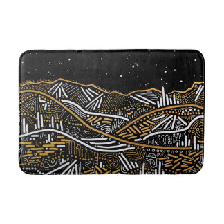 Over de Night Sky Landscape Bathmat Badmat