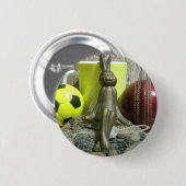 Over de Pitch & Crease: Football Cricket Blend Ronde Button 5,7 Cm (Voorkant /achterkant)