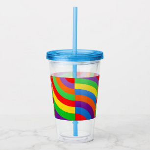 OVER DE RAINBOW KLEUREN SCHERM DE BRIGHT LINES BIG ACRYL DRINKBEKER