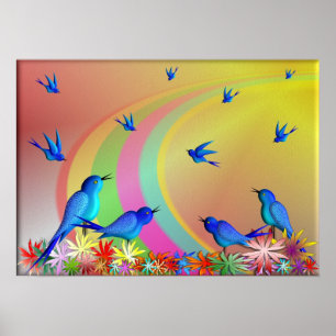 Over de regenboog.......Poster Poster