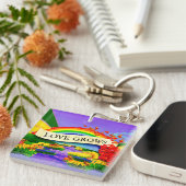 OVER DE REGENBOOG SLEUTELHANGER (Voorkant Rechts)