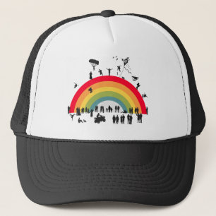Over de regenboog trucker pet