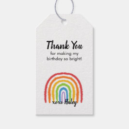 Over de regenboogdag Waterverf Dank u Label Cadeaulabel