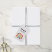 Over de regenboogdag Waterverf Dank u Label Cadeaulabel (Met Touw)