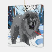 OVER DE RIVIER Black Chow 2023 Ornament (Links)