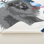 OVER DE RIVIER Black Chow Sherpa deken (3/4)