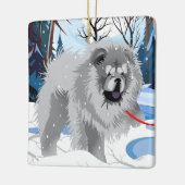 OVER DE RIVIER Blue Chow 2023 Ornament (Links)