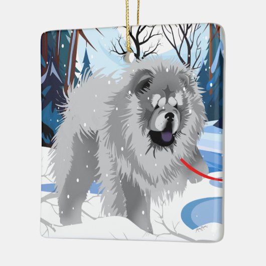 OVER DE RIVIER Blue Chow 2023 Ornament (Links)