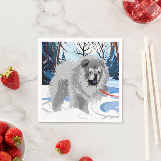 OVER DE RIVIER Blue Chow servetten (Insitu)