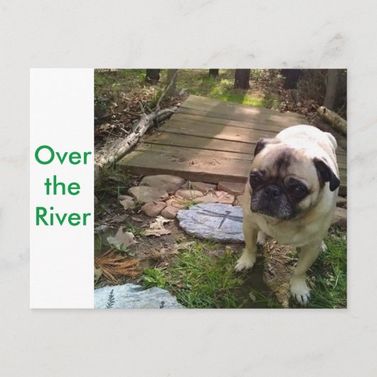 Over de rivier briefkaart (Voorkant)