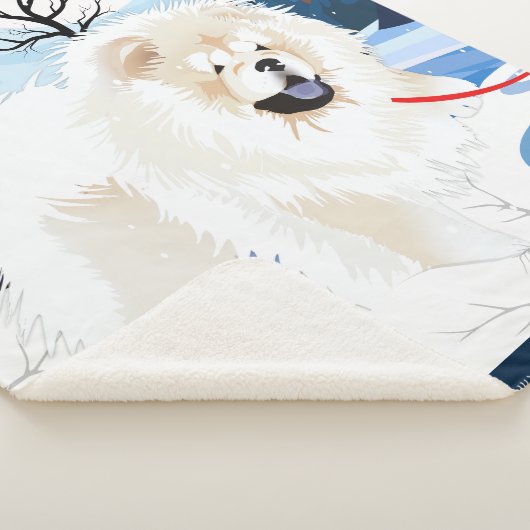 OVER DE RIVIER Cream Chow Sherpa deken (3/4)