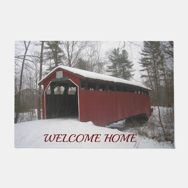 "Over de rivier en door de Bossen" Deurmat (Voorkant)