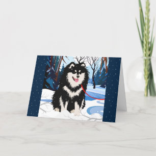 OVER DE RIVIER Finse Lapphund vakantie kunst kaart