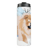 OVER DE RIVIER Red Chow thermische tumbler Thermosbeker (Voorkant)