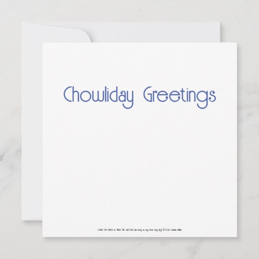 OVER DE RIVIER Zwarte Chow mini print kaarten (Achterkant)