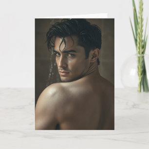 Over de Schouder Hot Guy Wenskaart Kaart