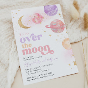 Over de uitnodiging voor het Baby shower Moon