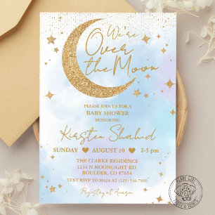 Over de uitnodiging voor het Baby shower Moon