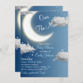 Over de uitnodiging voor het Baby shower Moon (Voorkant / Achterkant)
