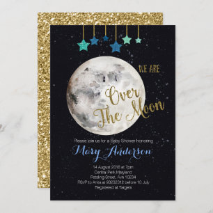 Over de uitnodiging voor het Baby shower Moon