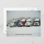 Over de vrachtwagenchauffeur briefkaart (Voorkant / Achterkant)