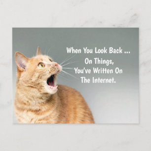 Over dingen die je hebt geschreven op het internet briefkaart