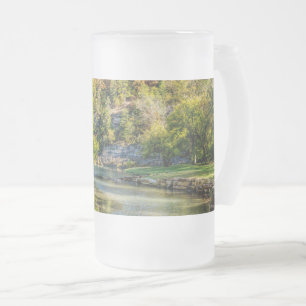 Over Dogwood Creek Frosted Glass Beer Mok