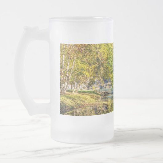 Over Dogwood Creek Frosted Glass Beer Mok (Links)