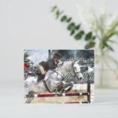 Over Easy Hunter Jumper Show Jumping Briefkaart (Staand voorkant)