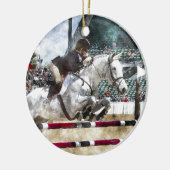 Over Easy Hunter Jumper Show Jumping Keramisch Ornament (Links)