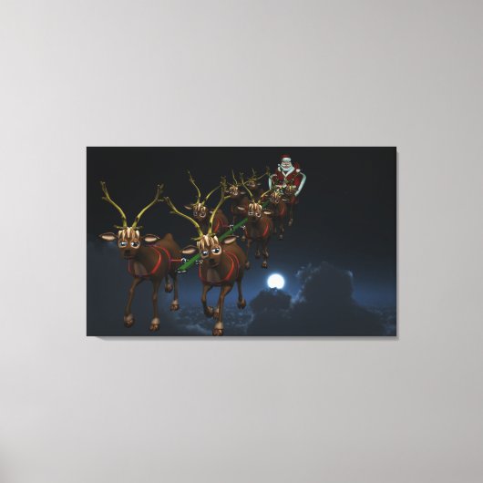 over een missie met een kerstmuur canvas afdruk (Voorkant)