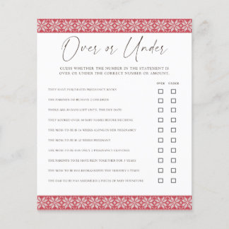 Over en Onder/Zou ze liever Baby shower games