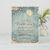 Over het Baby shower Moon Blue Boy Kaart (Staand voorkant)