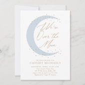 Over het Baby shower Moon Blue Boy Kaart (Voorkant)