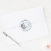 Over het Baby shower Moon Blue Boy Ronde Sticker (Envelop)