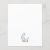 Over het Baby shower Moon Blue Silver Floral Boy (Achterkant)