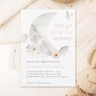 Over het Baby shower Moon Boho Girl Kaart