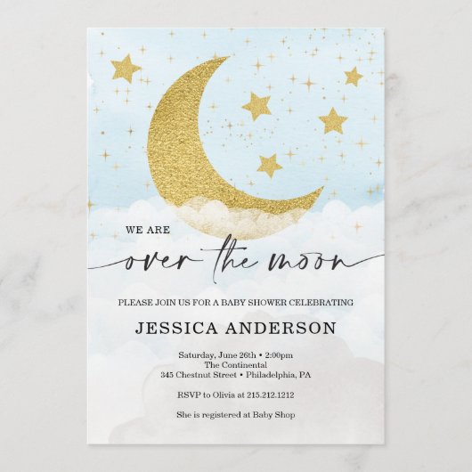 Over het Baby shower Moon Boy Blue Programma (Voorkant)