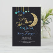 Over het Baby shower Moon Kaart (Staand voorkant)