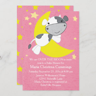 Over het Baby shower Moon Pink Kaart