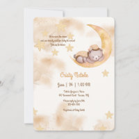 Over het Baby shower Moon Sleepy Teddy Bear