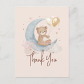 Over het Baby shower Moon Teddy Bear Briefkaart (Voorkant)