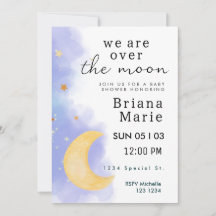 Over het Baby shower Moon Uitnodigen