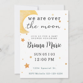 Over het Baby shower Moon Uitnodigen Kaart