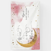 Over het Baby shower van de droomroze hemd Spandoek (Verticaal)