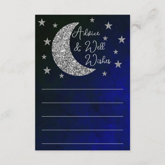 Over het Baby shower van de maan Advieskaart (Voorkant)