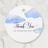 Over het Baby shower van de maan Gift Labels (Achterkant)