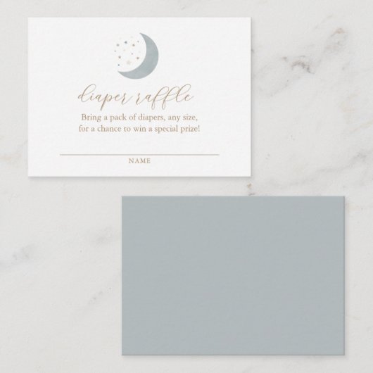 Over het Baby shower van de maan Informatiekaartje (Voorkant / Achterkant)