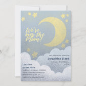 Over het Baby shower van de maan Kaart (Voorkant)